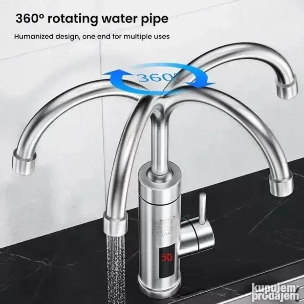 Slavina sa grejačem / protočni bojler RY-023 INOX