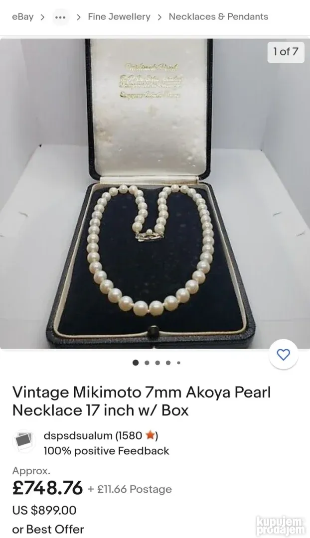 JAPAN, Stara ogrlica MIKIMOTO, Skupocena, RRR