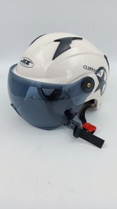 Kaciga za motor, skuter Bela