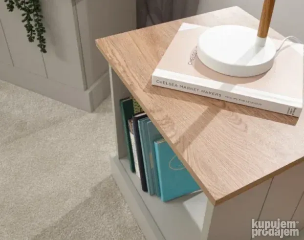 GFW Kendal stočić za lampu, siva, 45 x 38.5 x 46.5 cm