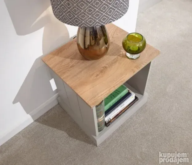 GFW Kendal stočić za lampu, siva, 45 x 38.5 x 46.5 cm