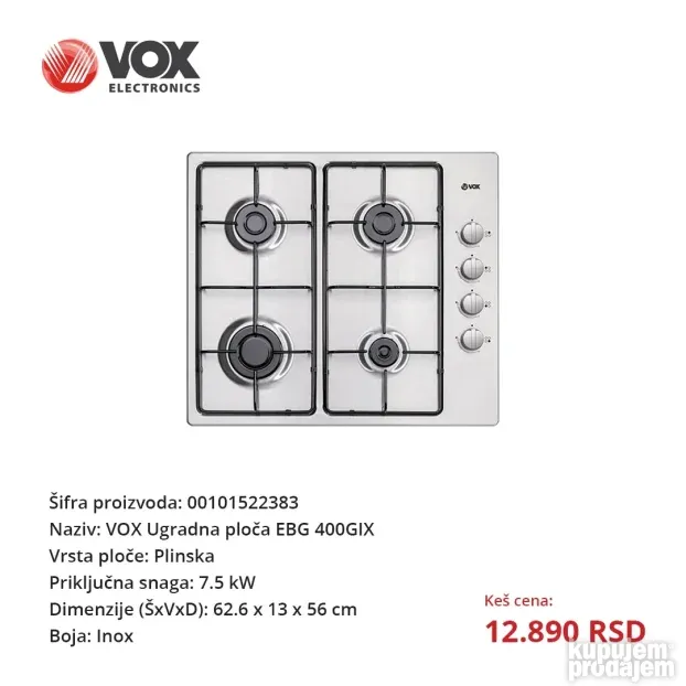 Ugradna ploča - Više modela (5 god. garancija)