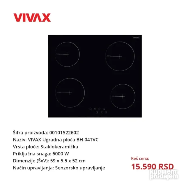 Ugradna ploča - Više modela (5 god. garancija)