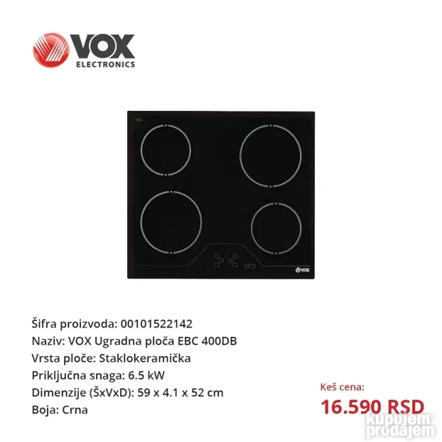 Ugradna ploča - Više modela (5 god. garancija)