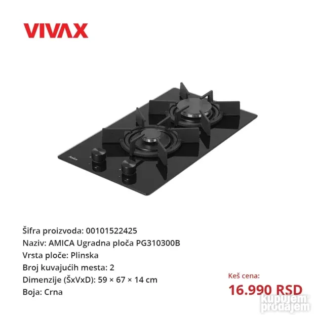 Ugradna ploča - Više modela (5 god. garancija)