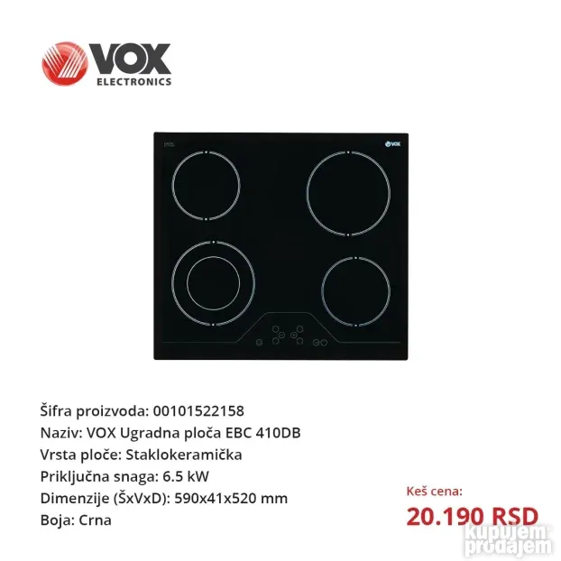 Ugradna ploča - Više modela (5 god. garancija)