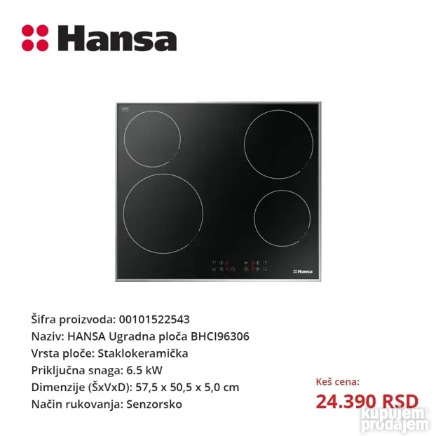 Ugradna ploča - Više modela (5 god. garancija)