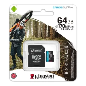 Micro SDHC kartica Kingston 64GB, Canvas Go! Plus, Class10 U