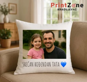 Jastuk - Srecan rodjendan tata / Slika ili tekst po zelji