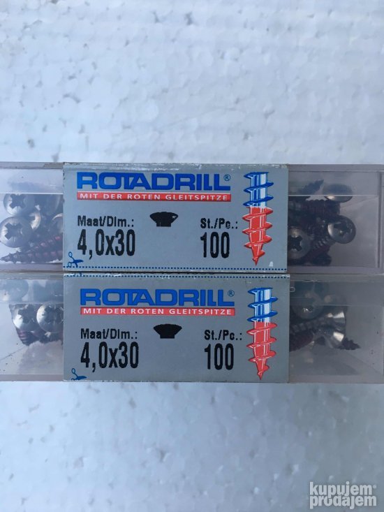 Inox vijci 4x30 za drvo i ivericu
