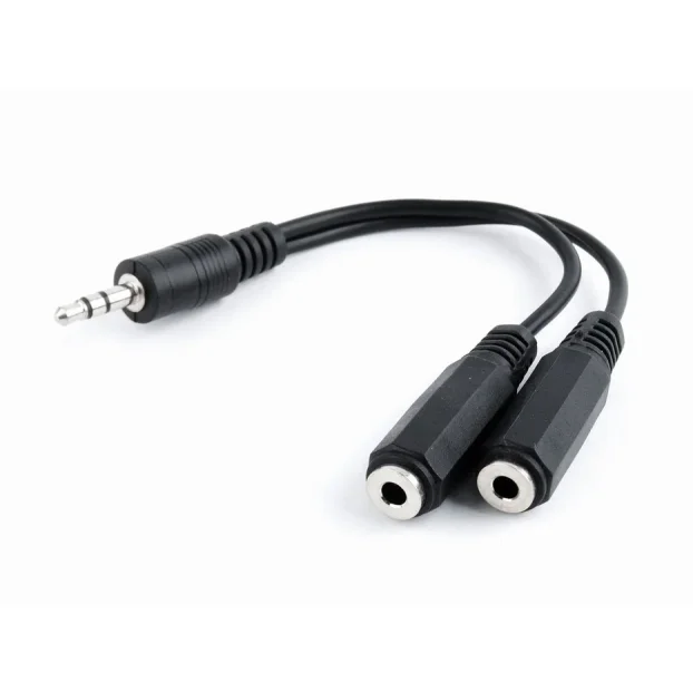 Kabl razdelnik audio 3.5mm muški na 2x 3.5mm ženski - 10cm