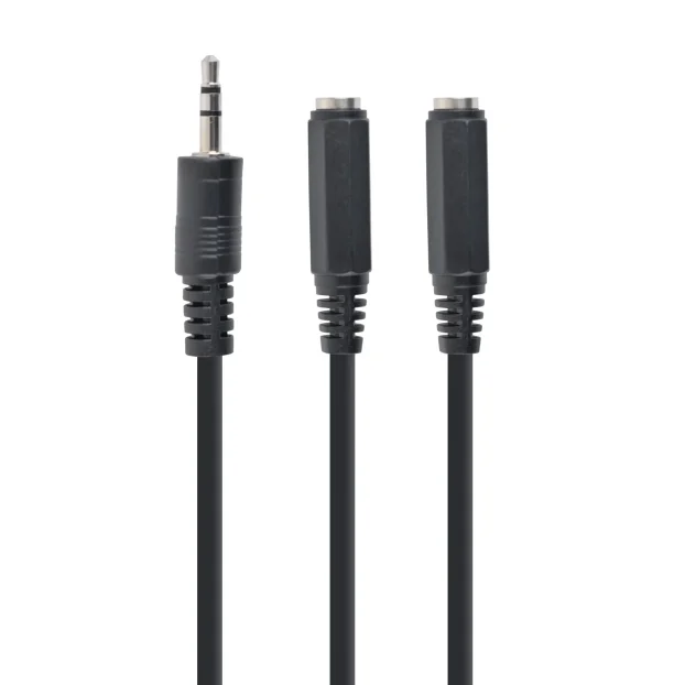 Kabl razdelnik audio 3.5mm muški na 2x 3.5mm ženski - 10cm