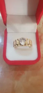 ROLEX rad, Prsten muški zlato 14 karatno 585.