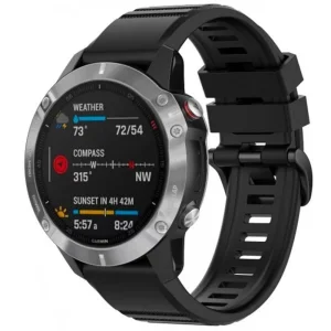 FIXED Elastic Silicone Strap for Garmin QuickFit 22mm black