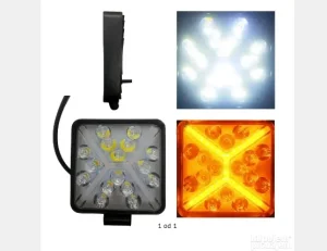 LED FAR Radni 48W 12V-24V cetvrtasti BELO ŽUTI 5175-Z