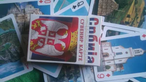 SRBIJA -Karte za igranje.Špil 52+2 , motivi SRBIJE - SUVENIR