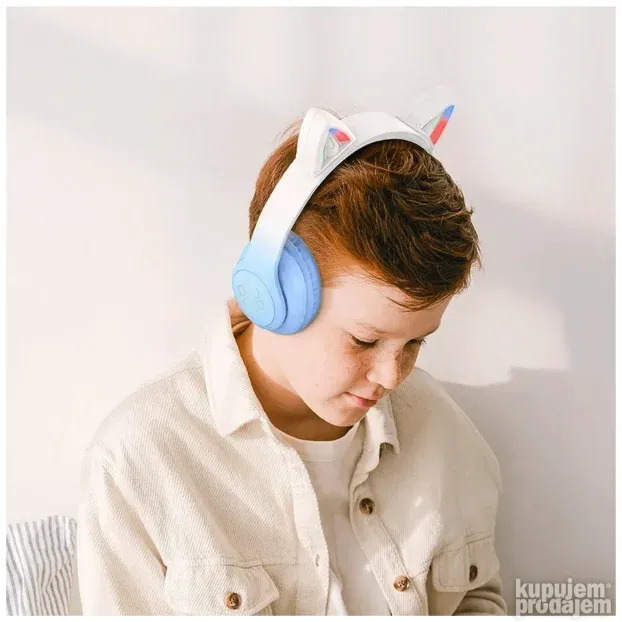 Hoco W42 Cat Ears, Crystal Blue - bežične stereo slušalice
