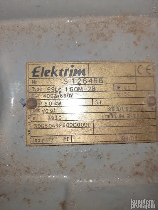 Elektro motor 15 kw 2950 o/min
