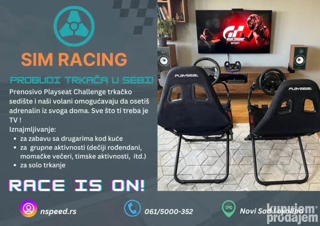 Iznajmljivanje simulatora -  Fanatec MOZA i Playseat PS4/PS5
