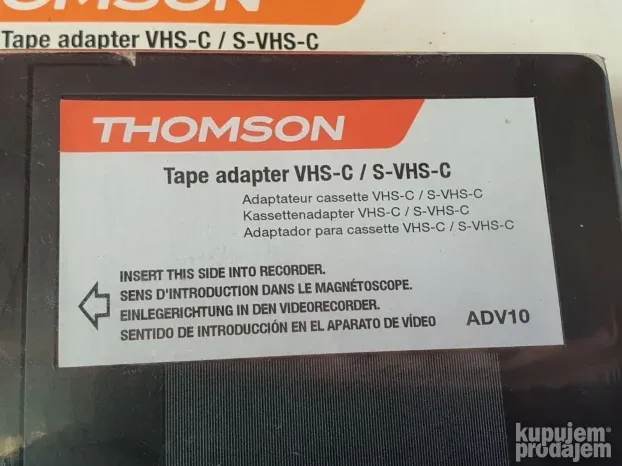THOMSON Tape VHS S-VHS VHS-C Adapter