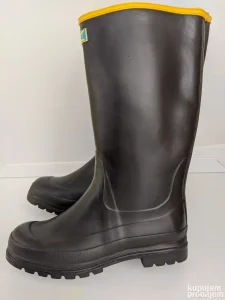 Gumene čizme RAITEX crne tople NEOPREN br.43 širi kalup 28cm
