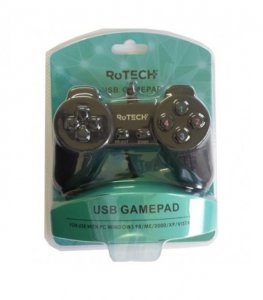 JoyPad Rotech USB, PC, Analogni, Crni Zadnji Komad