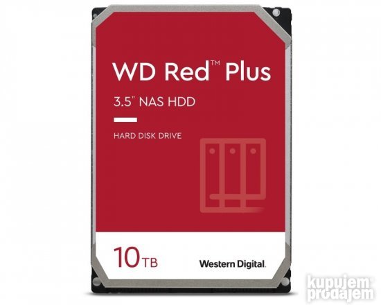 WD 10TB 3.5" SATA III 256MB 7200rpm WD101EFBX Red Plus