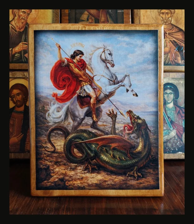 Sveti Djordje Ikona na drvetu + poklon