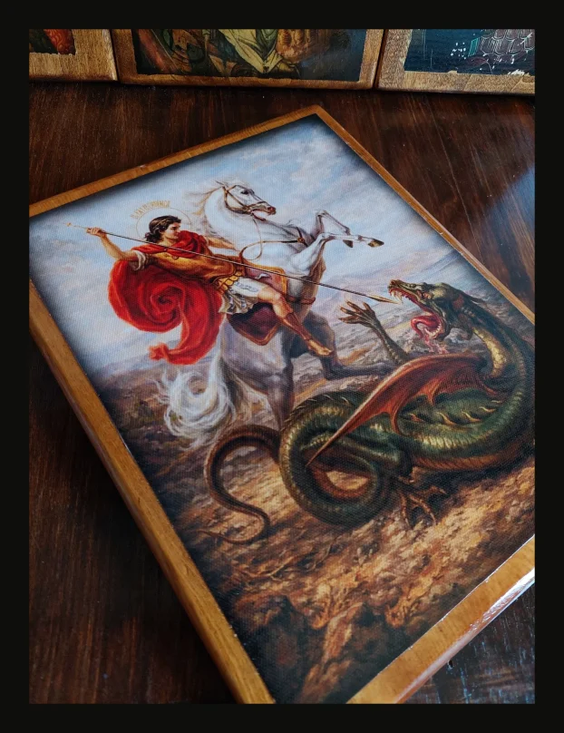 Sveti Djordje Ikona na drvetu + poklon