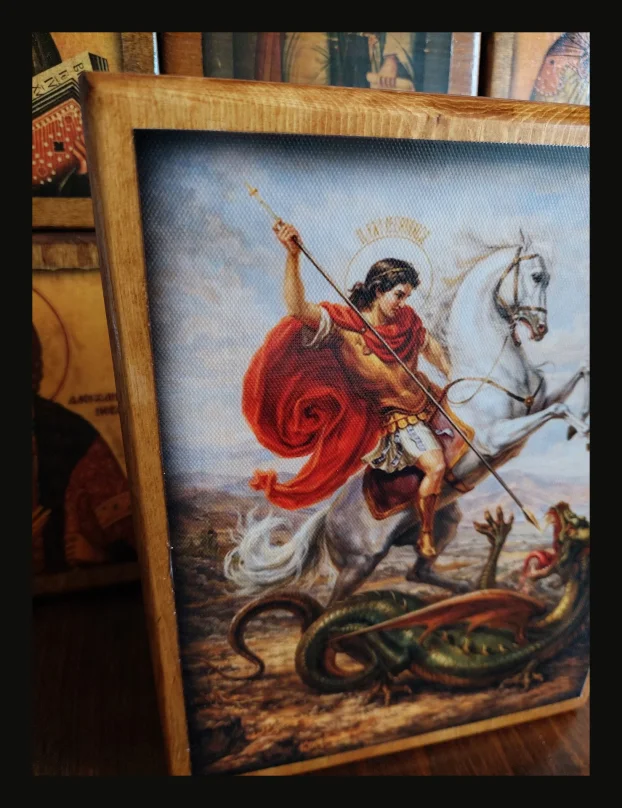 Sveti Djordje Ikona na drvetu + poklon