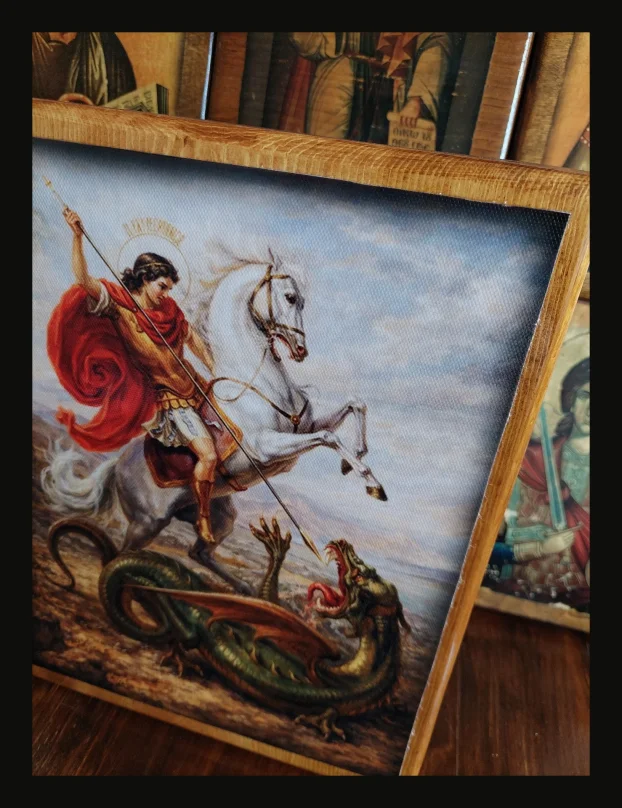 Sveti Djordje Ikona na drvetu + poklon