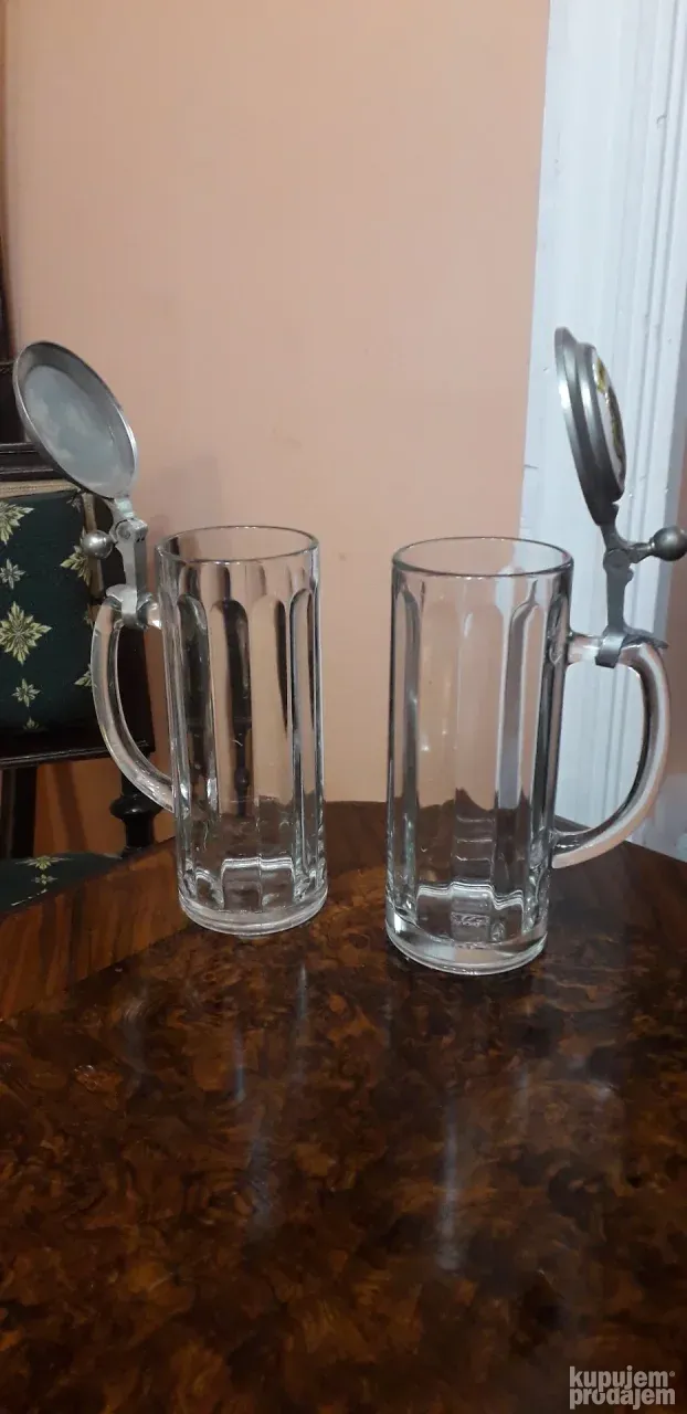 krigle staklene 2 komada