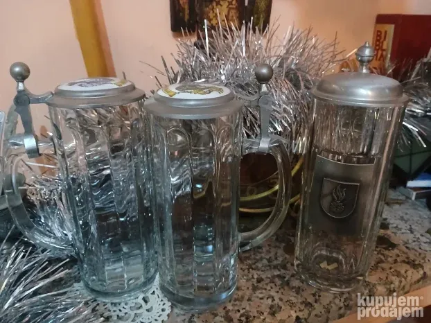 krigle staklene 2 komada