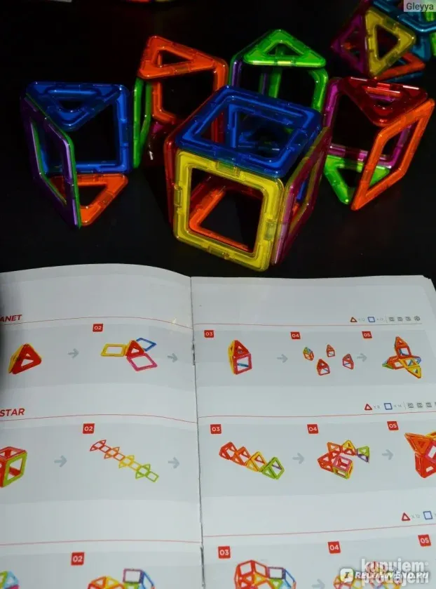 Magnetne kocke 3D Magnetne plocice Kockice za sklapanje 3D