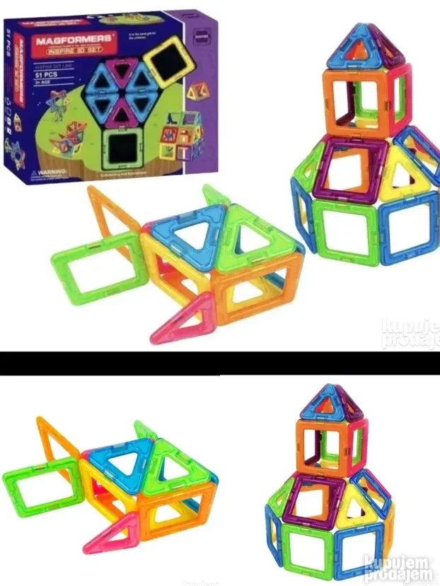 Magnetne kocke 3D Magnetne plocice Kockice za sklapanje 3D