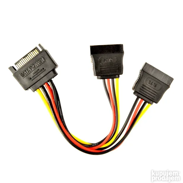SATA muški na 2 SATA ženski razdelnik kabl 15cm Gembird