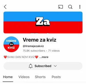 YouTube kanal, 76k - DOMAĆI