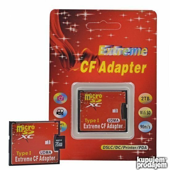CF Compact Flash adapter sa MikroSD kartice, novo, micro SD