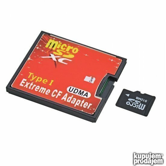 CF Compact Flash adapter sa MikroSD kartice, novo, micro SD