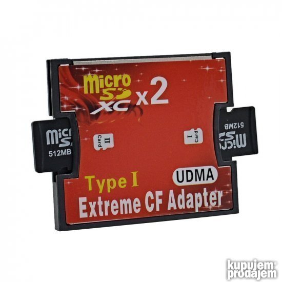 CF Compact Flash adapter sa MikroSD kartice, novo, micro SD