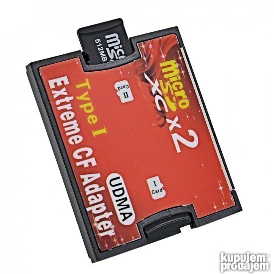 CF Compact Flash adapter sa MikroSD kartice, novo, micro SD