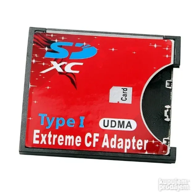 CF Compact Flash adapter sa MikroSD kartice, novo, micro SD