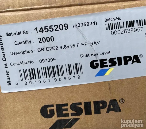 GESIPA Pop Nitne 4,8x16mm (nazubljene)