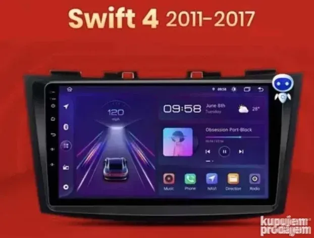 Suzuki Swift 4 2011-2017 Android Navigacija Multimedija FM