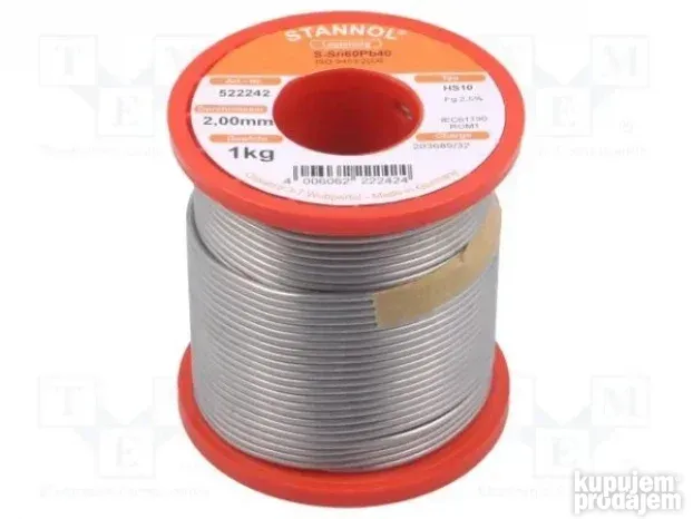 Tinol / kalaj zica Stannol Sn60/Pb40 2mm 250 grama