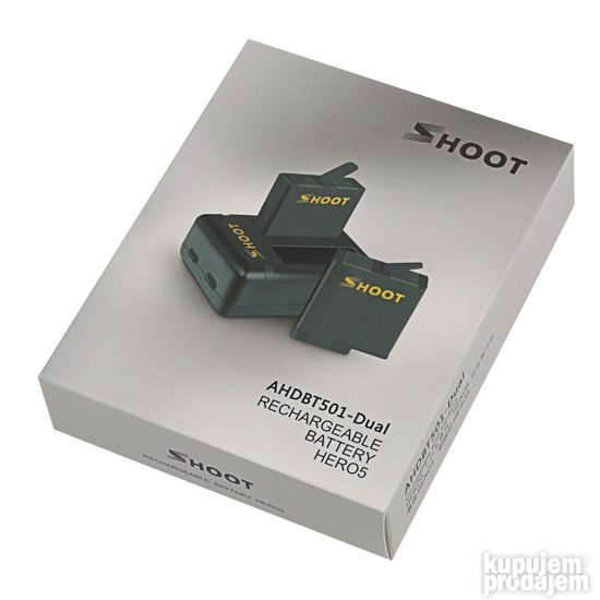 Shoot Orange Komplet za GoPro Hero 5 6 7 Baterije + Punjac