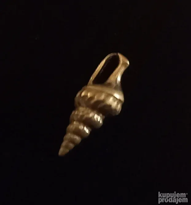 Antikvarni jako star Srebrni privezak "Puž"