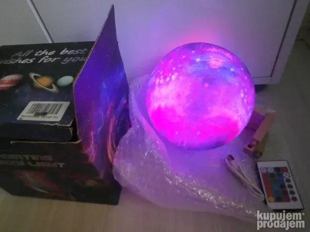 3D LAMPA Galaksija prelepa sa daljinskim