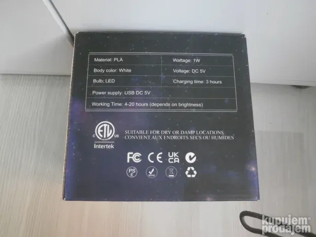 3D LAMPA Galaksija prelepa sa daljinskim