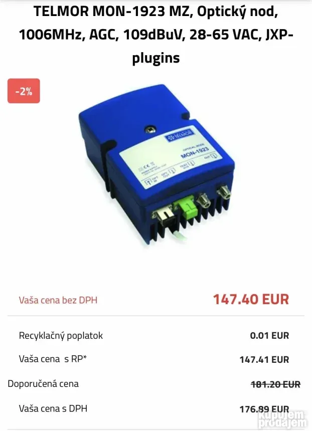 TELMOR MON-1923 MZ, Optical node, 1006MHz